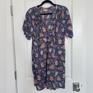 Maisin Floral Short Sleeve Dress Size Large